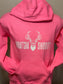 Adult Heavy Blend 8 oz 5050 Safety Pink Color Hood - What’Cha Brand 